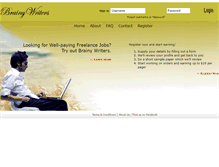 Tablet Screenshot of brainywriters.com